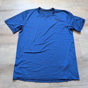 Nike Shirt Mens M Medium Blue Short Sleeve Dri-Fit Utility Static Training Tee